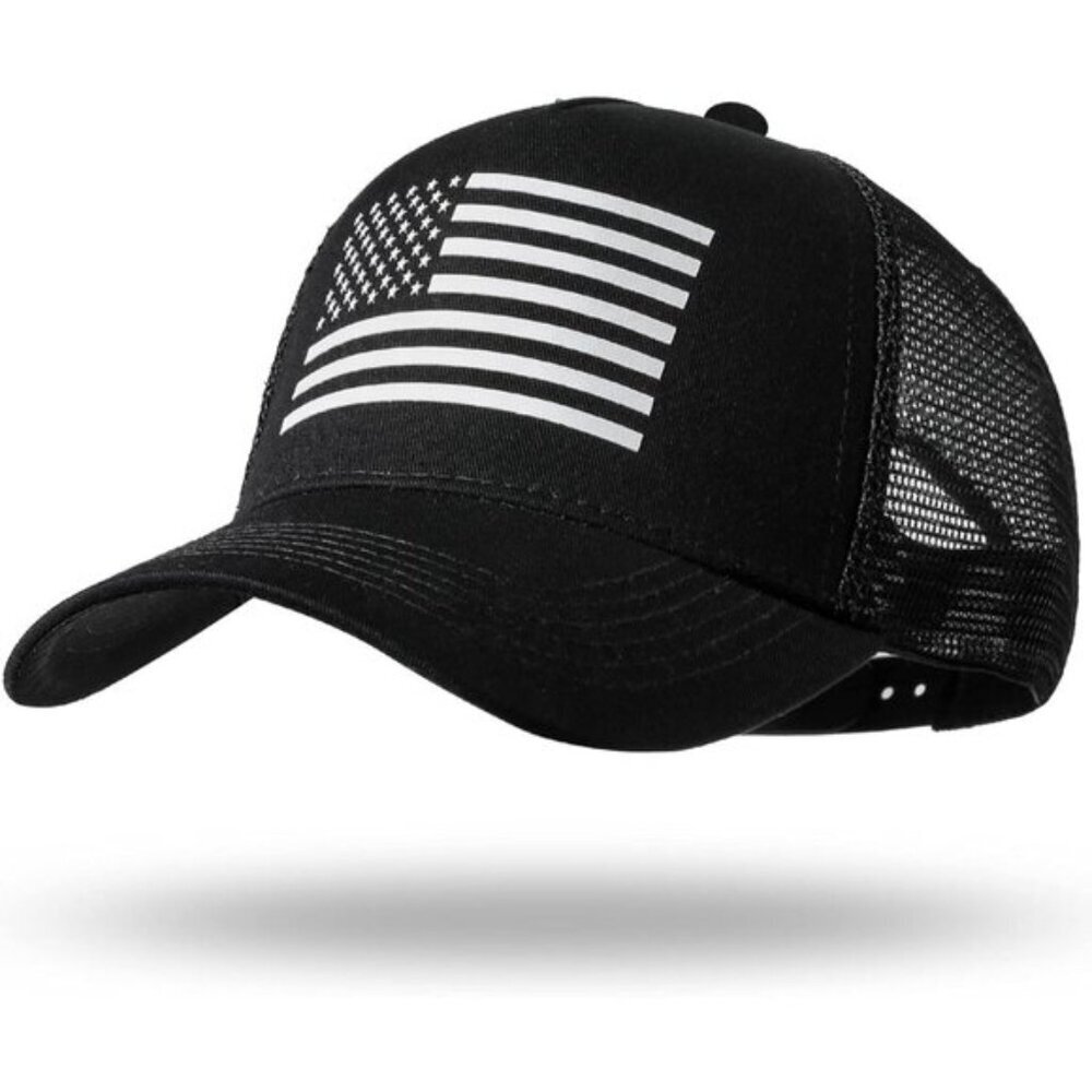 Men's American Flag Trucker Cotton, Polyester Baseball Hat